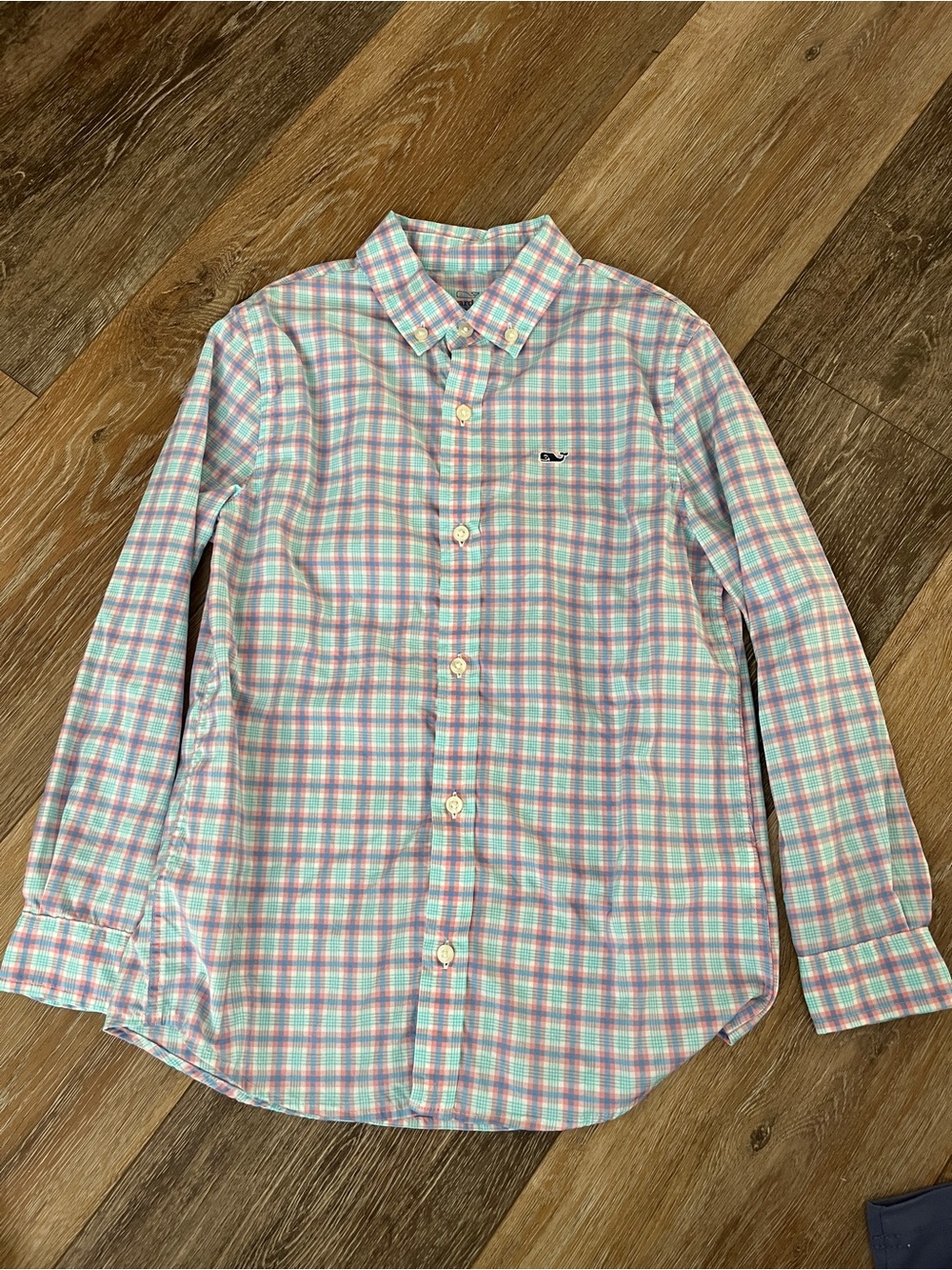 Vineyard Vines Pastel Plaid Button-Down Shirt - Blue & Pink